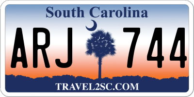 SC license plate ARJ744