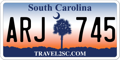 SC license plate ARJ745