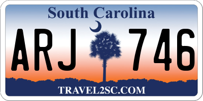SC license plate ARJ746