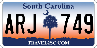 SC license plate ARJ749