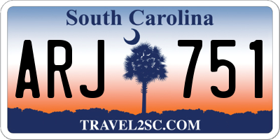 SC license plate ARJ751
