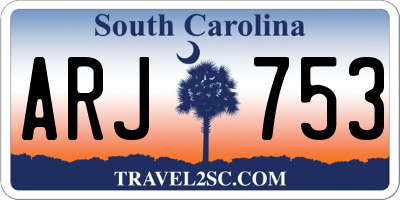 SC license plate ARJ753