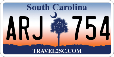 SC license plate ARJ754