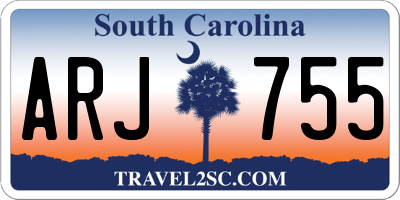 SC license plate ARJ755