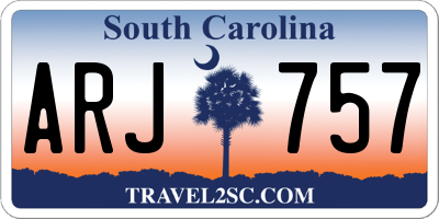 SC license plate ARJ757