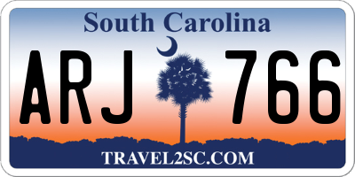 SC license plate ARJ766
