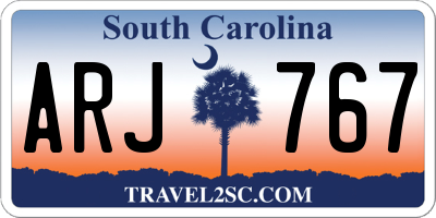 SC license plate ARJ767