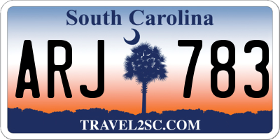 SC license plate ARJ783
