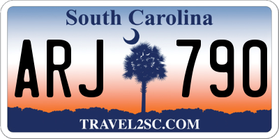 SC license plate ARJ790