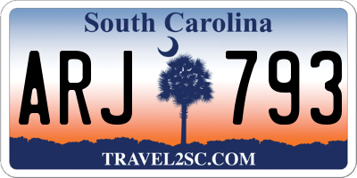 SC license plate ARJ793