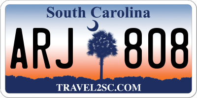 SC license plate ARJ808