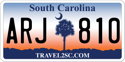 SC license plate ARJ810