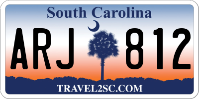 SC license plate ARJ812