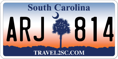 SC license plate ARJ814