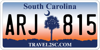 SC license plate ARJ815