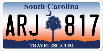 SC license plate ARJ817