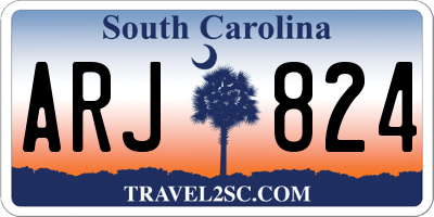 SC license plate ARJ824