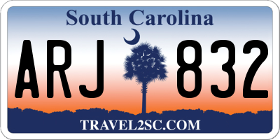 SC license plate ARJ832