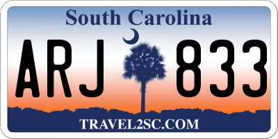 SC license plate ARJ833