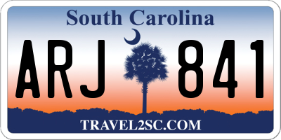 SC license plate ARJ841