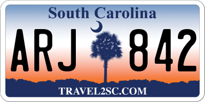 SC license plate ARJ842