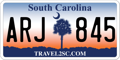 SC license plate ARJ845