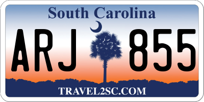 SC license plate ARJ855