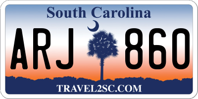 SC license plate ARJ860