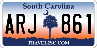 SC license plate ARJ861