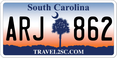 SC license plate ARJ862