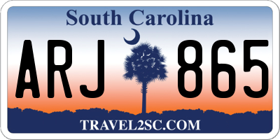 SC license plate ARJ865