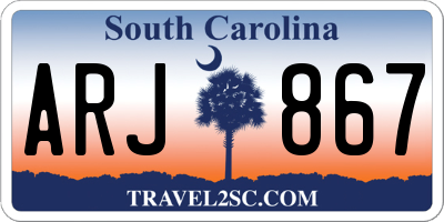 SC license plate ARJ867