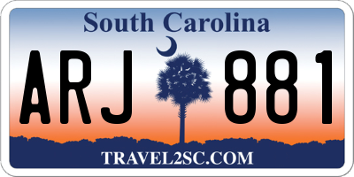 SC license plate ARJ881