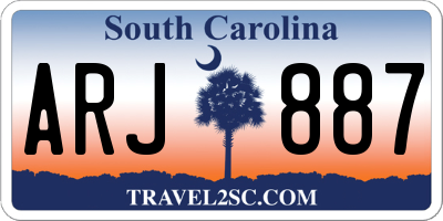 SC license plate ARJ887