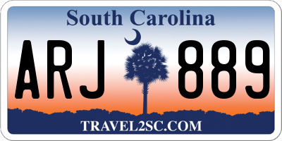 SC license plate ARJ889