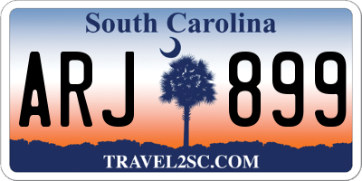 SC license plate ARJ899