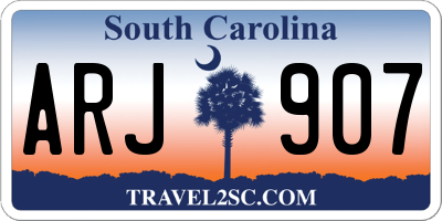 SC license plate ARJ907