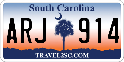 SC license plate ARJ914