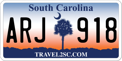 SC license plate ARJ918