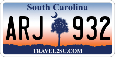 SC license plate ARJ932