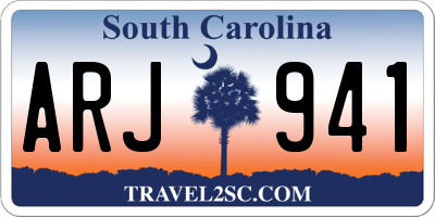 SC license plate ARJ941