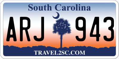 SC license plate ARJ943