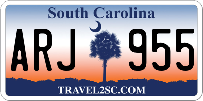 SC license plate ARJ955