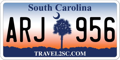 SC license plate ARJ956