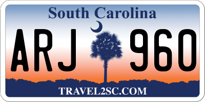 SC license plate ARJ960