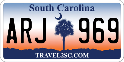 SC license plate ARJ969