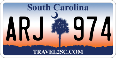 SC license plate ARJ974