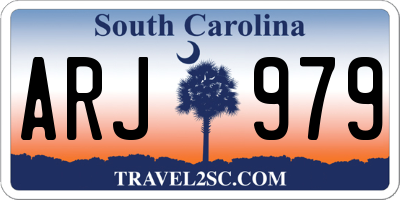 SC license plate ARJ979