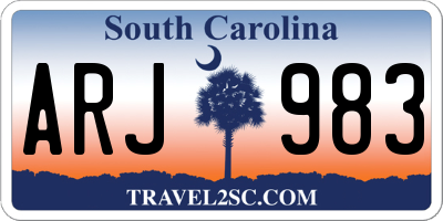 SC license plate ARJ983