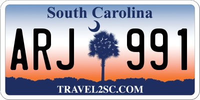 SC license plate ARJ991